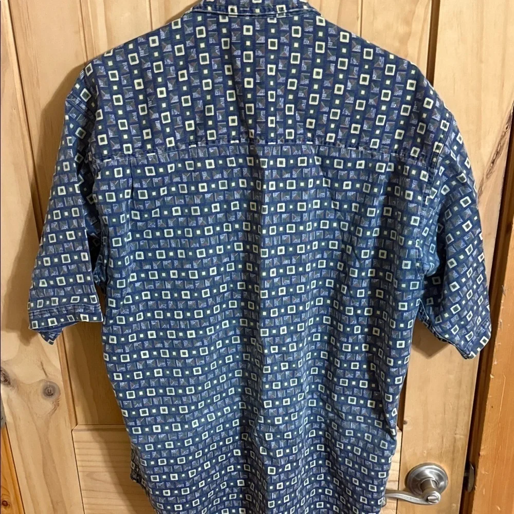 Croft & Barrow Men's Blue Geometric Casual Shirt